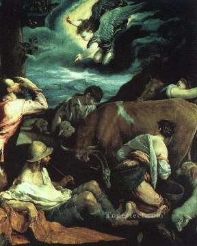 Jacopo Bassano Painting - La Anunciación a los Pastores Jacopo Bassano